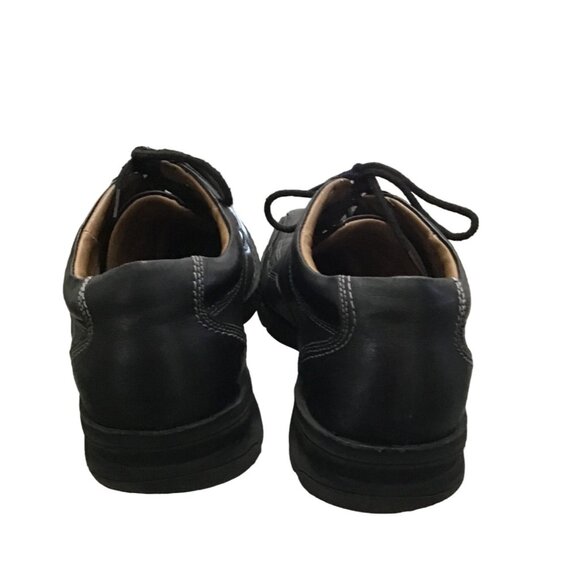 G.H. BASS & CO. MENS BLACK OXFORDS LEATHER UPPERS LACE UPCASUAL DRESS SHOES 11.5 - Picture 5 of 8